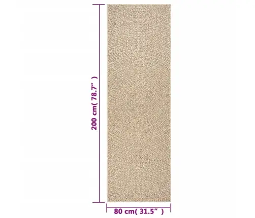 Kilimas Zizur, 80X200cm Džiuto Imitacija, Vidaus Ir Lauko Kilimas Zizur, 80X200cm Džiuto Imitacija, Vidaus Ir Lauko