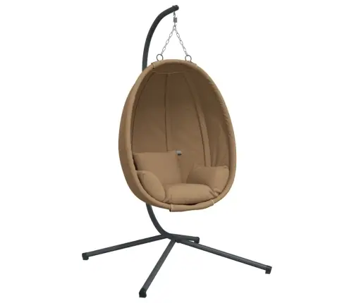 Iekarams Krēsls Ar Statīvu, Pelēkbrūns, Audums, Tērauds Vidaxl