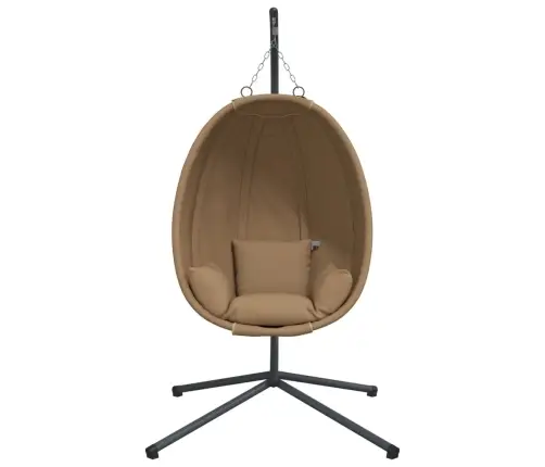 Iekarams Krēsls Ar Statīvu, Pelēkbrūns, Audums, Tērauds Vidaxl