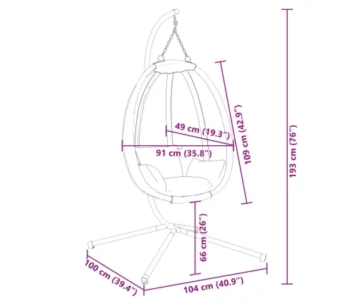 Iekarams Krēsls Ar Statīvu, Pelēkbrūns, Audums, Tērauds Vidaxl