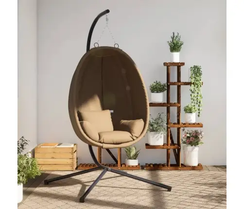 Iekarams Krēsls Ar Statīvu, Pelēkbrūns, Audums, Tērauds Vidaxl