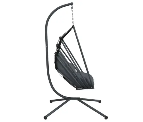 Iekarams Krēsls Ar Statīvu, Pelēks, Olas Forma, Tērauds Vidaxl