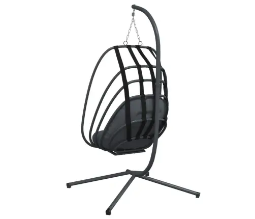 Iekarams Krēsls Ar Statīvu, Pelēks, Olas Forma, Tērauds Vidaxl