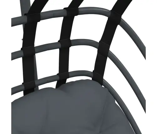 Iekarams Krēsls Ar Statīvu, Pelēks, Olas Forma, Tērauds Vidaxl