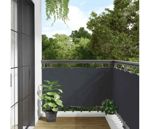Balkona Aizslietnis, Pvc, 300X75 Cm, Antracītpelēks Vidaxl