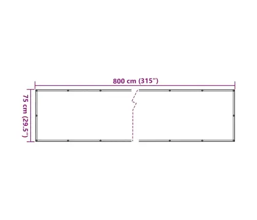 Balkona Aizslietnis, Pvc, 700X75 Cm, Antracītpelēks Vidaxl