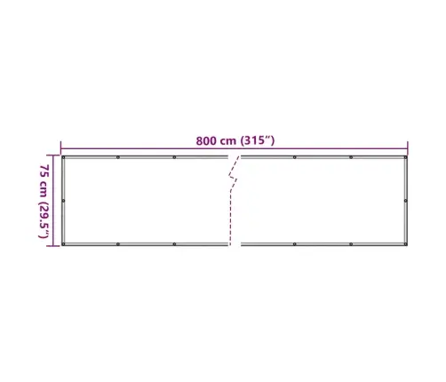 Rõdu Privaatsuskate, Kreemjas, 800X75 cm Pvc