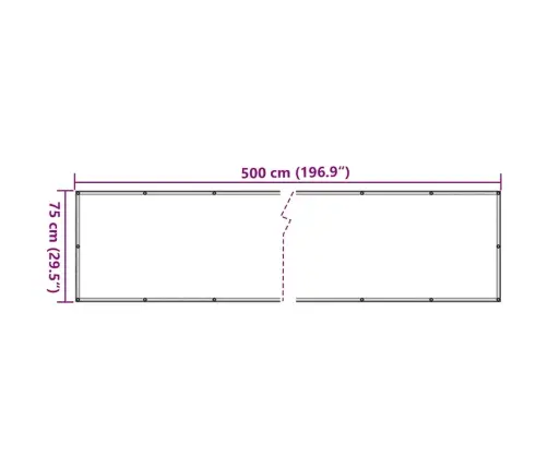 Privatumo Suteikianti Balkono Pertvara, Žalia, 500X75cm Pvc Privatumo Suteikianti Balkono Pertvara, Žalia, 500X75cm Pvc