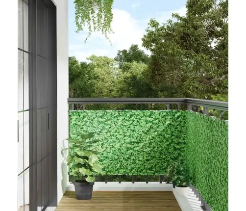Balkona Aizslietnis., Pvc, 600X75 Cm, Augu Imitācija, Zaļš Vidaxl