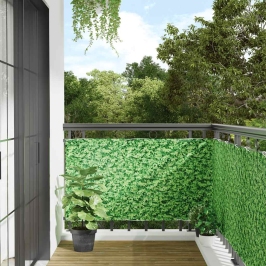 Privatumo Suteikianti Balkono Pertvara, Žalia, 400X90cm Pvc