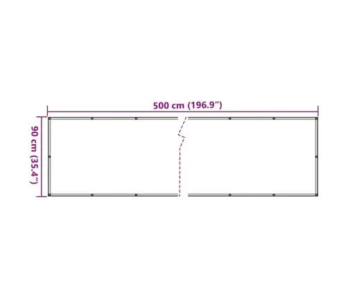 Privatumo Suteikianti Balkono Pertvara, Žalia, 500X90cm Pvc