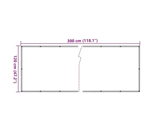 Privatumo Suteikianti Pertvara, Antracito, 300X120cm Pvc