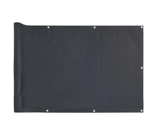 Balkona Aizslietnis, Pvc, 400X120 Cm, Antracītpelēks Vidaxl