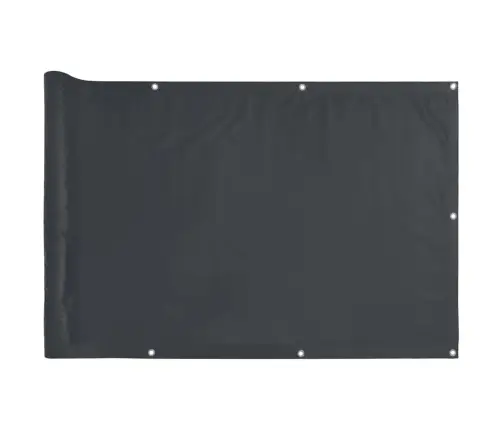 Balkona Aizslietnis, Pvc, 500X120 Cm, Antracītpelēks Vidaxl