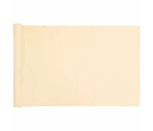 Balkona Aizslietnis, Pvc, 400X120 Cm, Krēmkrāsas Vidaxl