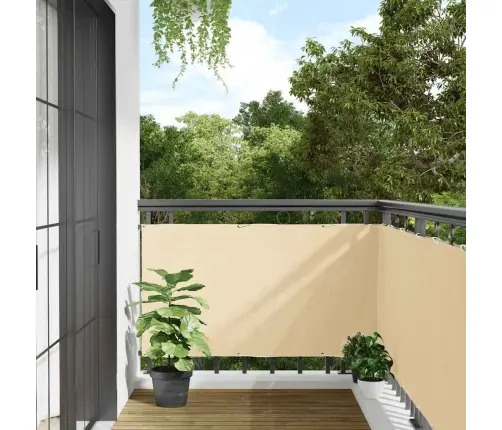 Balkona Aizslietnis, Pvc, 700X120 Cm, Krēmkrāsas Vidaxl