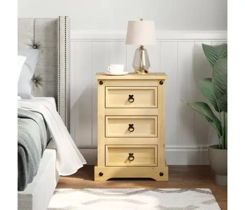 Naktinė Spintelė Corona, 53X39X66cm Pušies Medienos Masyvas