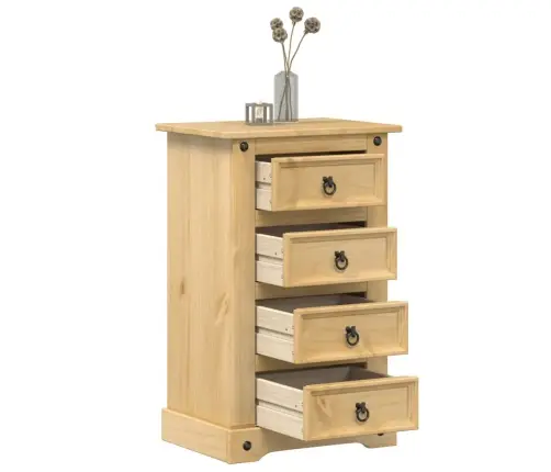 Naktsskapītis Corona, 53X39X84 Cm, Priedes Masīvkoks Vidaxl