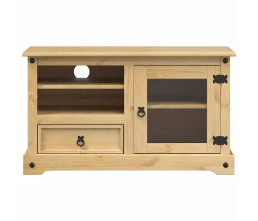 Tv Skapītis Corona, 100X45X58 Cm, Priedes Masīvkoks Vidaxl