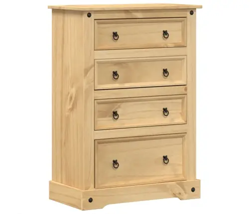 Skapītis Ar Atvilktnēm Corona, 80X43X114 Cm, Priedes Masīvkoks Vidaxl