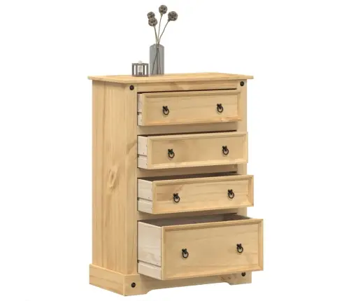 Skapītis Ar Atvilktnēm Corona, 80X43X114 Cm, Priedes Masīvkoks Vidaxl