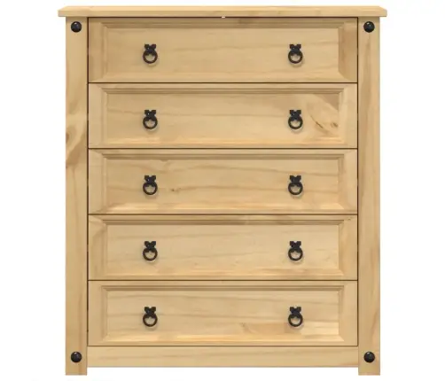 Komoda Su Stalčiais Corona, 80X40X89cm Pušies Medienos Masyvas