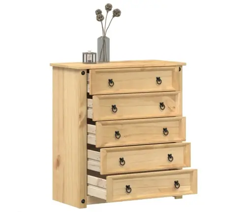 Komoda Su Stalčiais Corona, 80X40X89cm Pušies Medienos Masyvas