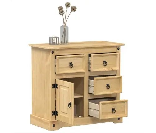 Kumode Corona, 87X40X76 Cm, Priedes Masīvkoks Vidaxl