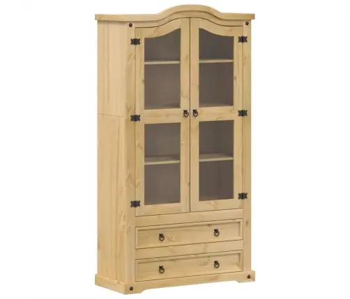 Klaasustega Vitriinkapp "Corona" 99 X 43 X 187 cm Männipuit