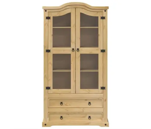 Klaasustega Vitriinkapp "Corona" 99 X 43 X 187 cm Männipuit