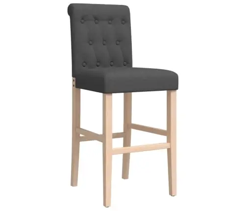 Bāra Krēsli, 2 Gab., Masīvs Gumijkoks Un Audums Vidaxl