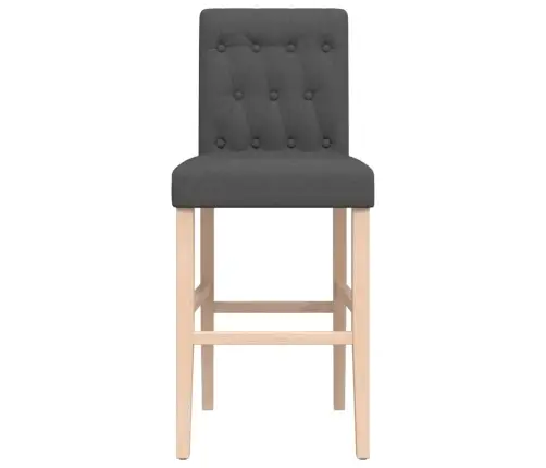 Bāra Krēsli, 2 Gab., Masīvs Gumijkoks Un Audums Vidaxl