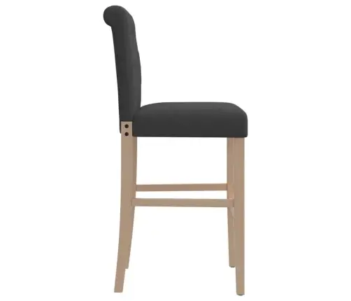 Bāra Krēsli, 2 Gab., Masīvs Gumijkoks Un Audums Vidaxl