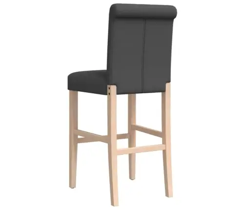 Bāra Krēsli, 2 Gab., Masīvs Gumijkoks Un Audums Vidaxl