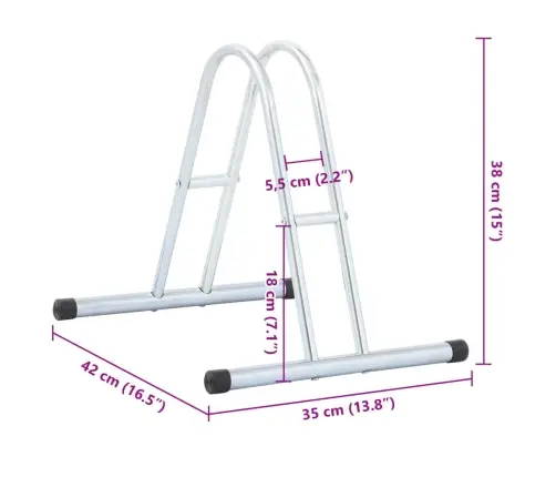 Jalgrattahoidja 1 Jalgrattale, Eraldiseisev, Tsingitud Teras