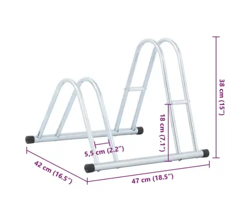 Jalgrattahoidja 2 Jalgrattale, Eraldiseisev, Tsingitud Teras