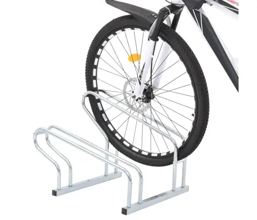 Velosipēdu Statīvs, 2 Velosipēdiem, Cinkots Tērauds Vidaxl