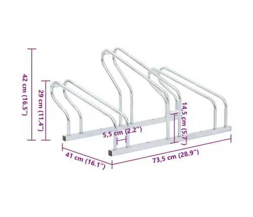 Velosipēdu Statīvs, 3 Velosipēdiem, Cinkots Tērauds Vidaxl