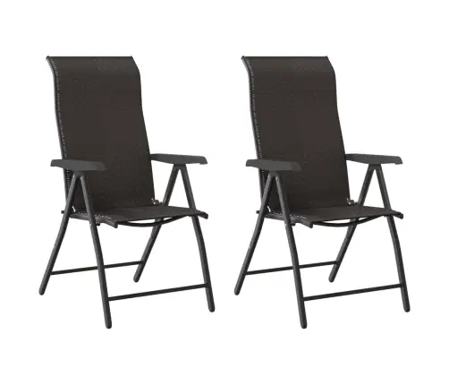 Sulankstomos Sodo Kėdės, 2Vnt., Juodos Kavos, Poliratanas