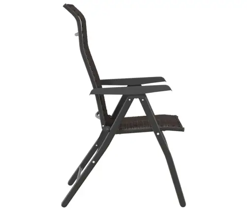 Sulankstomos Sodo Kėdės, 2Vnt., Juodos Kavos, Poliratanas