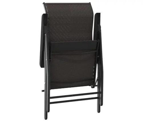 Sulankstomos Sodo Kėdės, 2Vnt., Juodos Kavos, Poliratanas