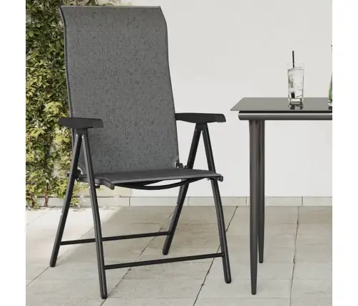 Saliekami Dārza Krēsli, 2. Gab., Pelēka Pe Rotangpalma Vidaxl