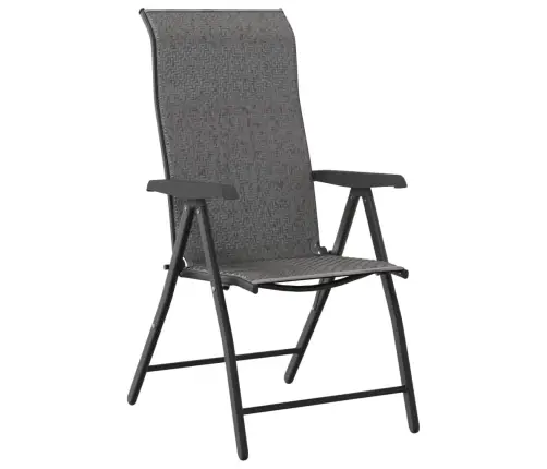 Saliekami Dārza Krēsli, 2. Gab., Pelēka Pe Rotangpalma Vidaxl