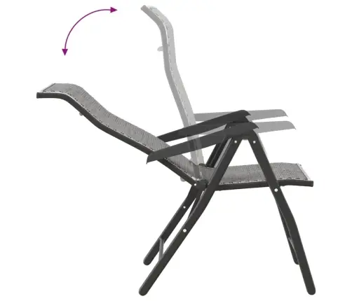 Saliekami Dārza Krēsli, 2. Gab., Pelēka Pe Rotangpalma Vidaxl