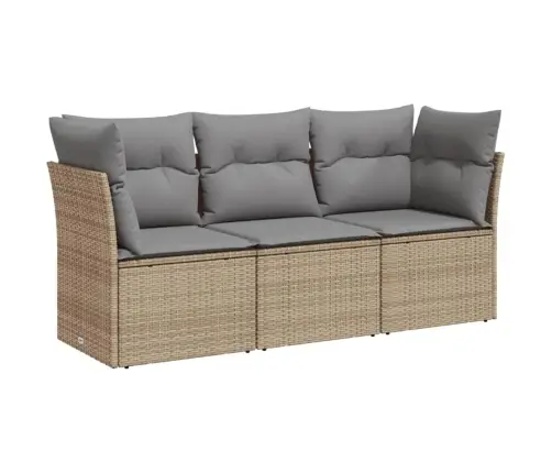 3-Osaline Aiadiivani Komplekt Patjadega, Beež, Polürotang