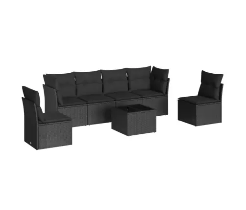 7-Osaline Aiadiivani Komplekt Patjadega, Must, Polürotang