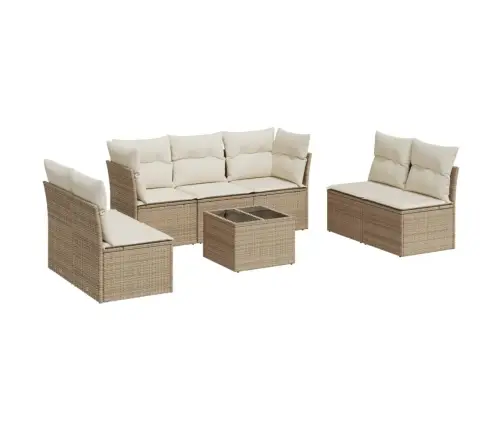 8-Osaline Aiadiivani Komplekt Patjadega, Beež, Polürotang