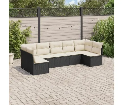 7-Osaline Aiadiivani Komplekt Patjadega, Must, Polürotang