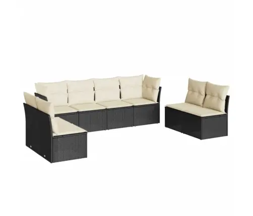 8-Osaline Aiadiivani Komplekt Patjadega, Must, Polürotang