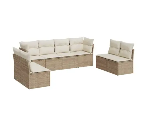 8-Osaline Aiadiivani Komplekt Patjadega, Beež, Polürotang